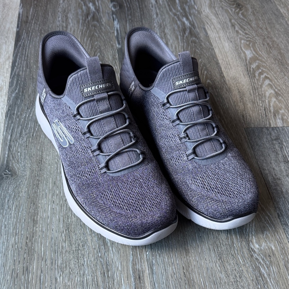 Skechers Men's Slip-On Knit Walking Shoes - Gray